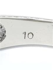 10K Solid White Gold Diamond Maltese Cross Ring Size 5.75